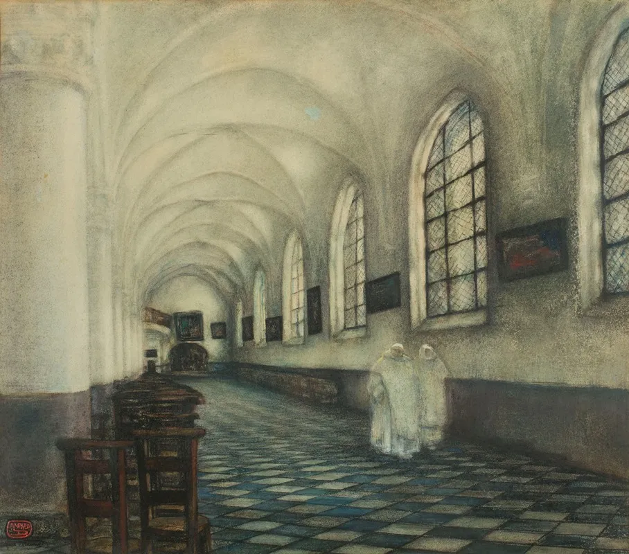 View Of A Premonstratensian Monastery by Alfred Delaunois - Canvas Print