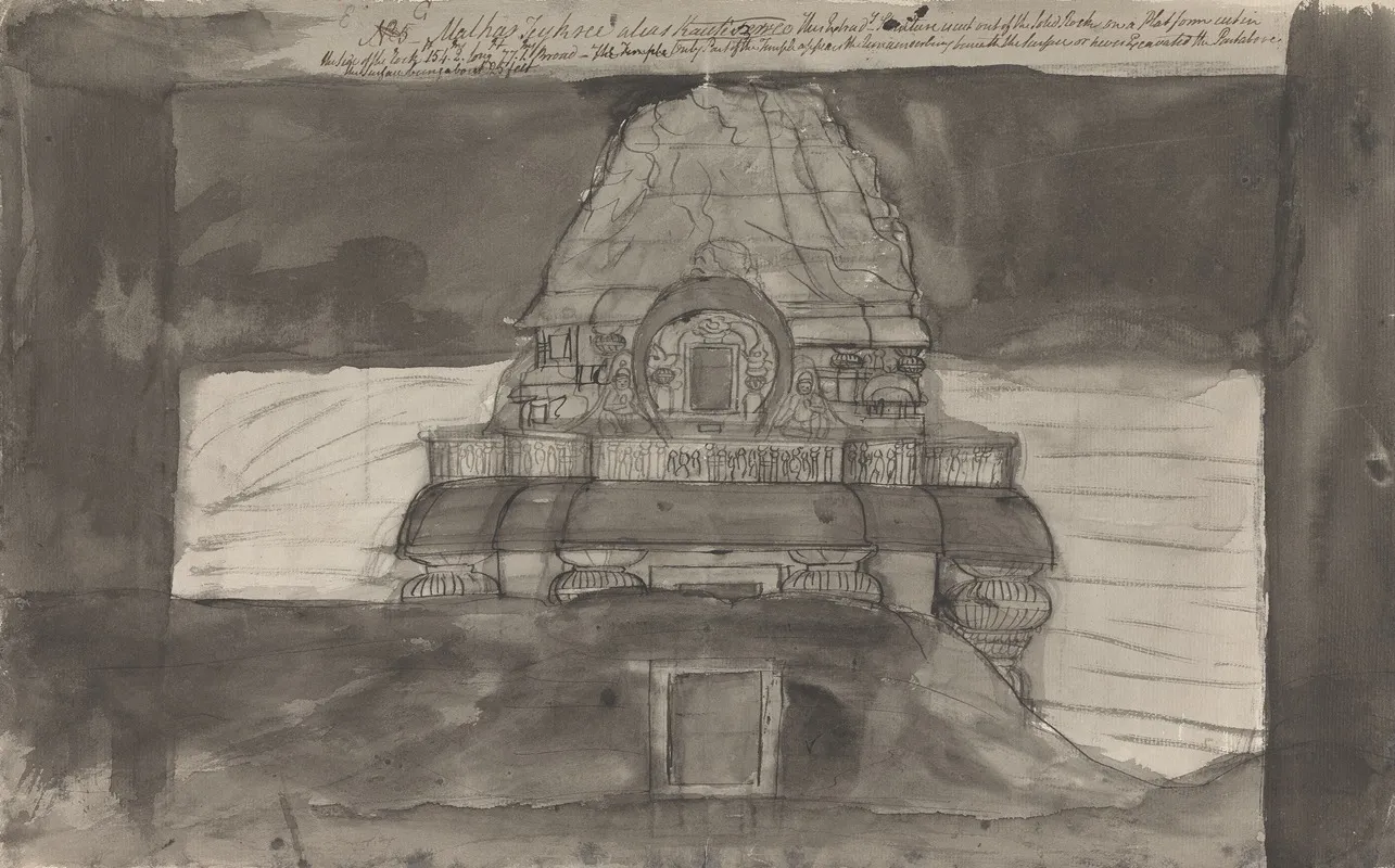 View Of A Rock Carved Temple Ellora