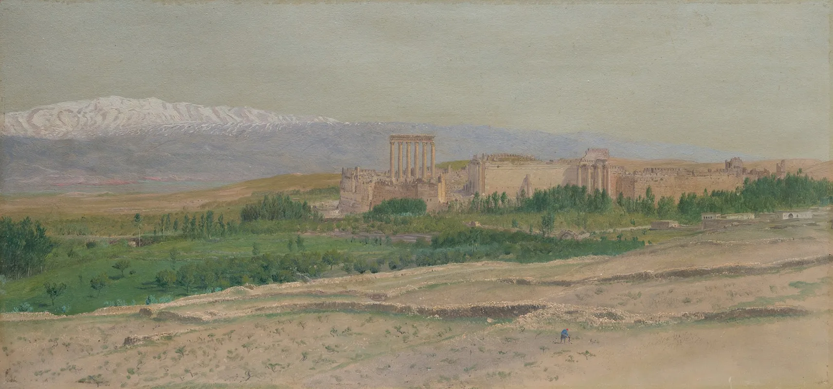 View Of Baalbek by Frederic Edwin Church - Canvas Print