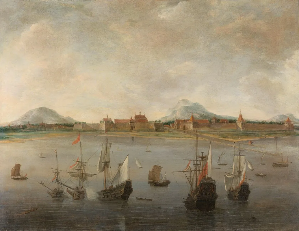 View Of Batavia by Hendrick Jacobsz. Dubbels - Canvas Print