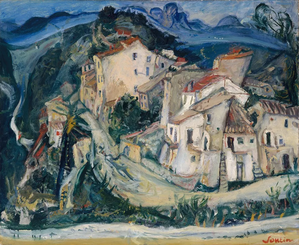 View Of Cagnes by Chaïm Soutine - Canvas Print