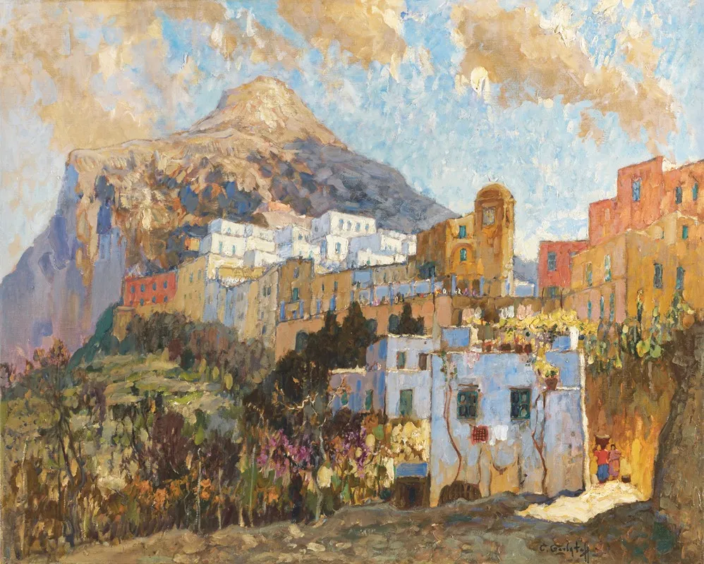 View Of Capri 3 by Konstantin Ivanovich Gorbatov - Canvas Print