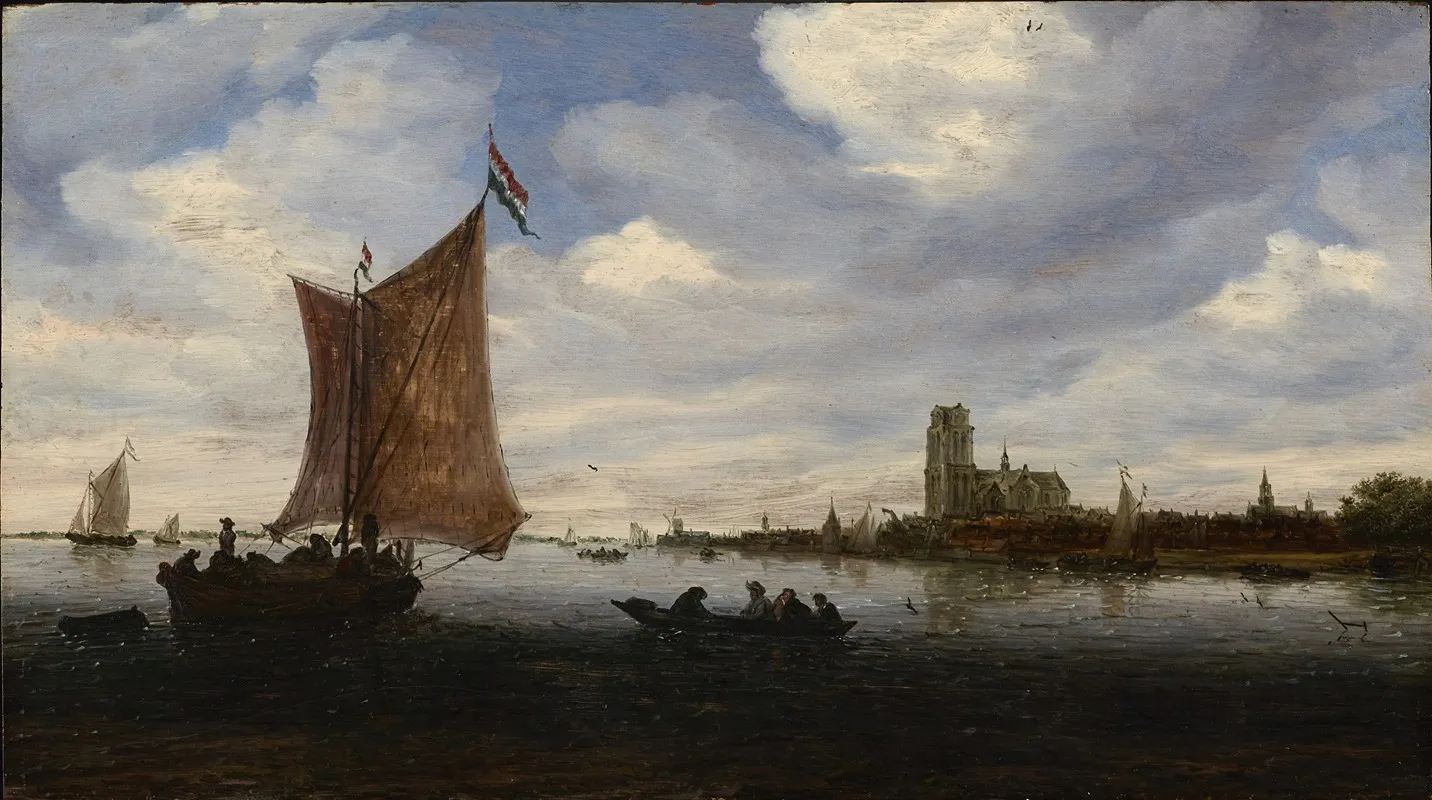 View Of Dordrecht 2 by Salomon van Ruysdael - Canvas Print