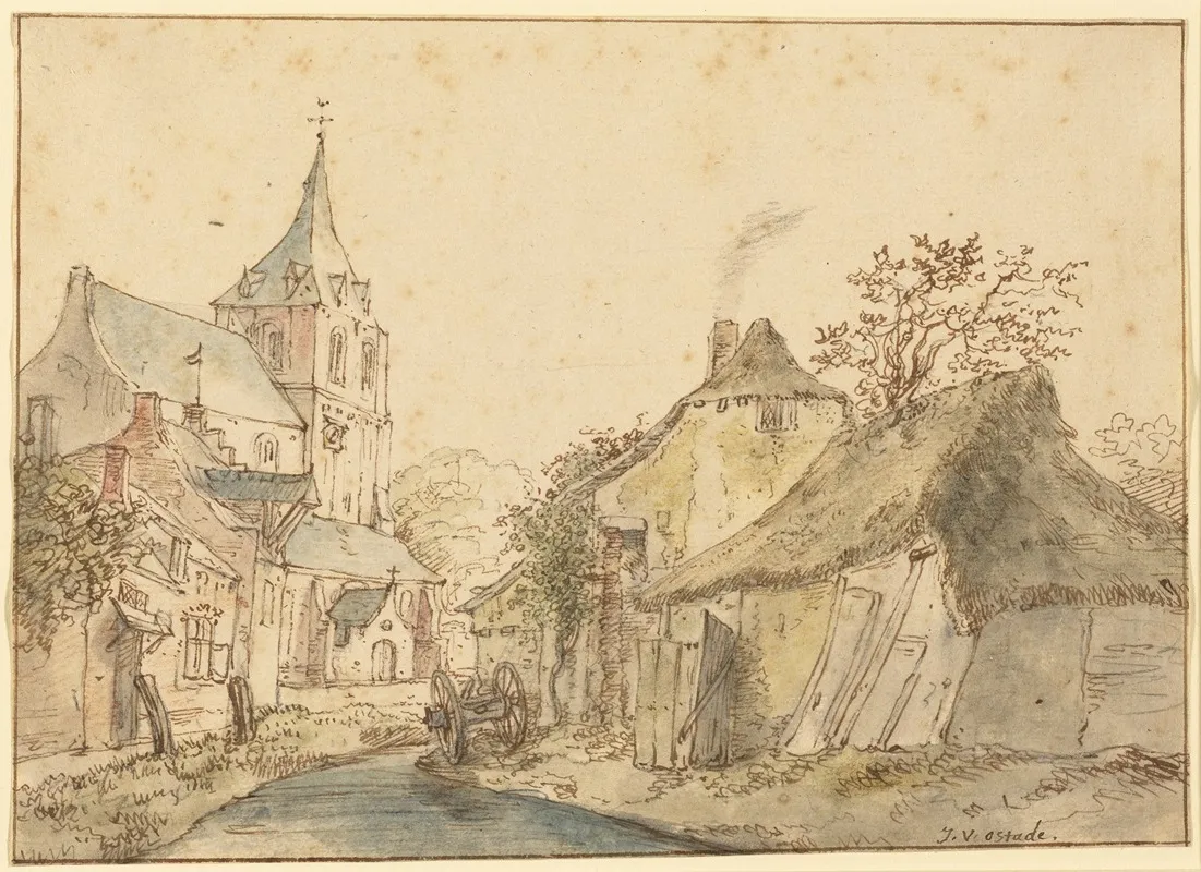 View Of Eindhoven From The Northeast by Isaac van Ostade - Canvas Print