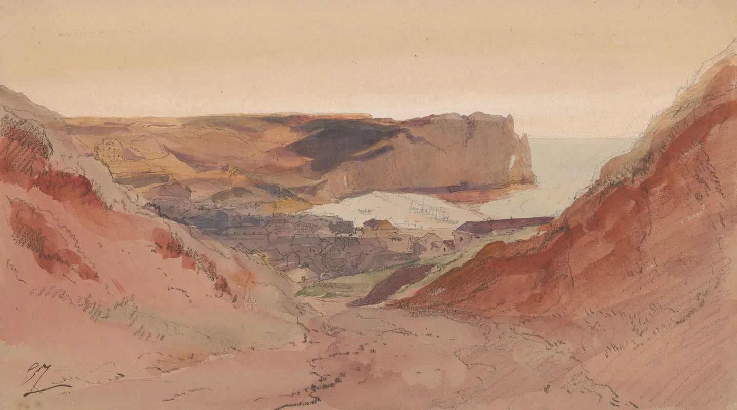 View Of Etretat 2 by Eugène Isabey - Canvas Print
