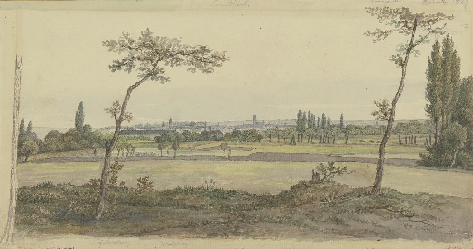 View Of Frankfurt On The Main by Carl Morgenstern - Canvas Print