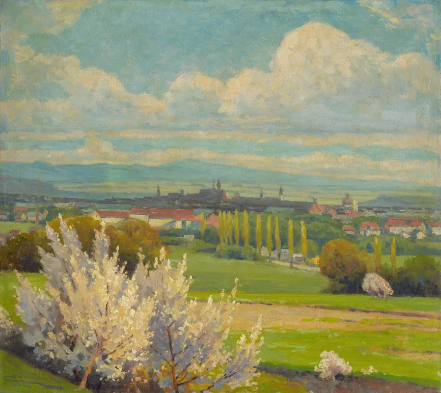 View Of Kosice 2 by Ľudovít Čordák - Canvas Print