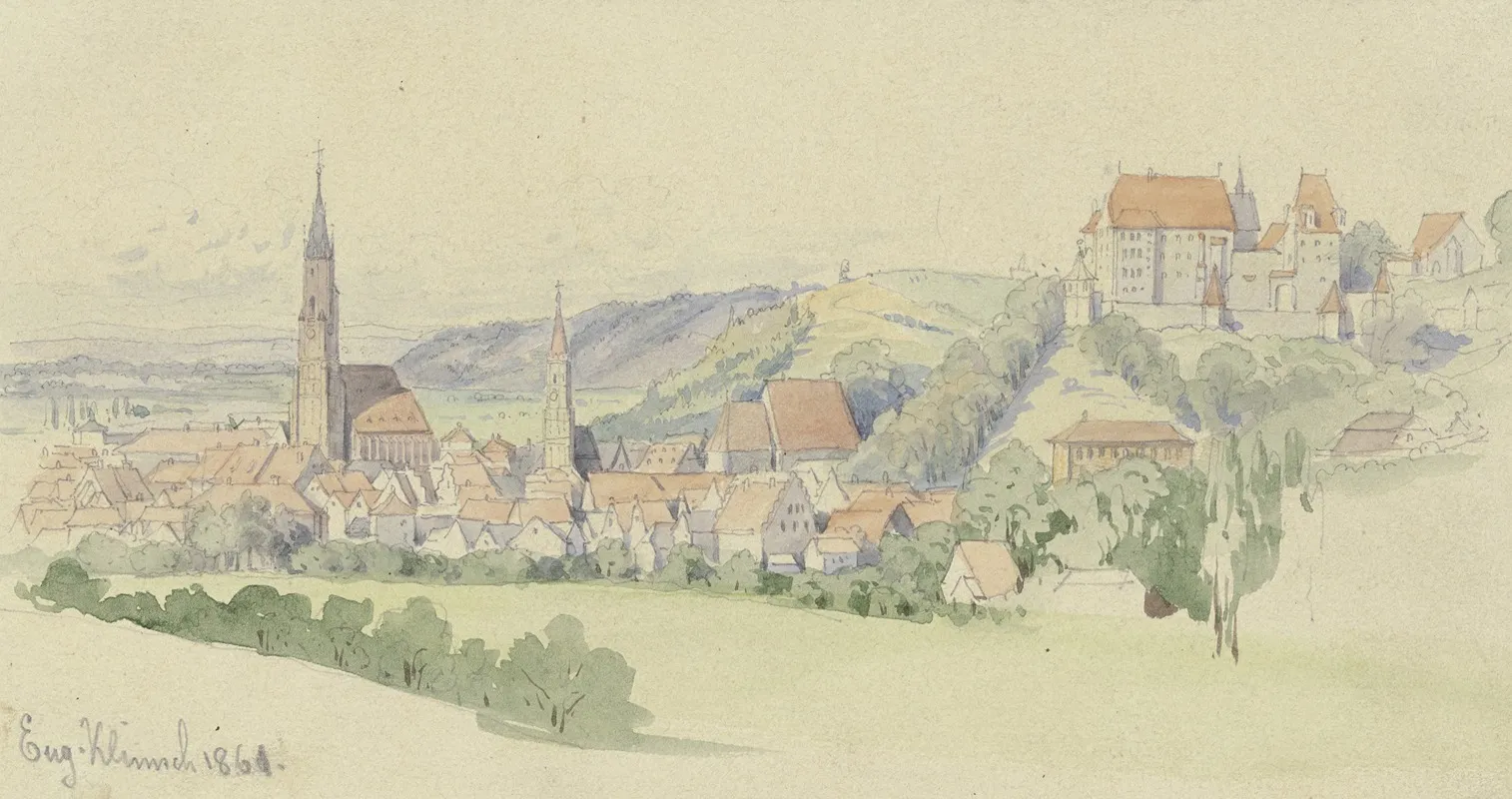 View Of Landshut 2 by Eugen Klimsch - Canvas Print