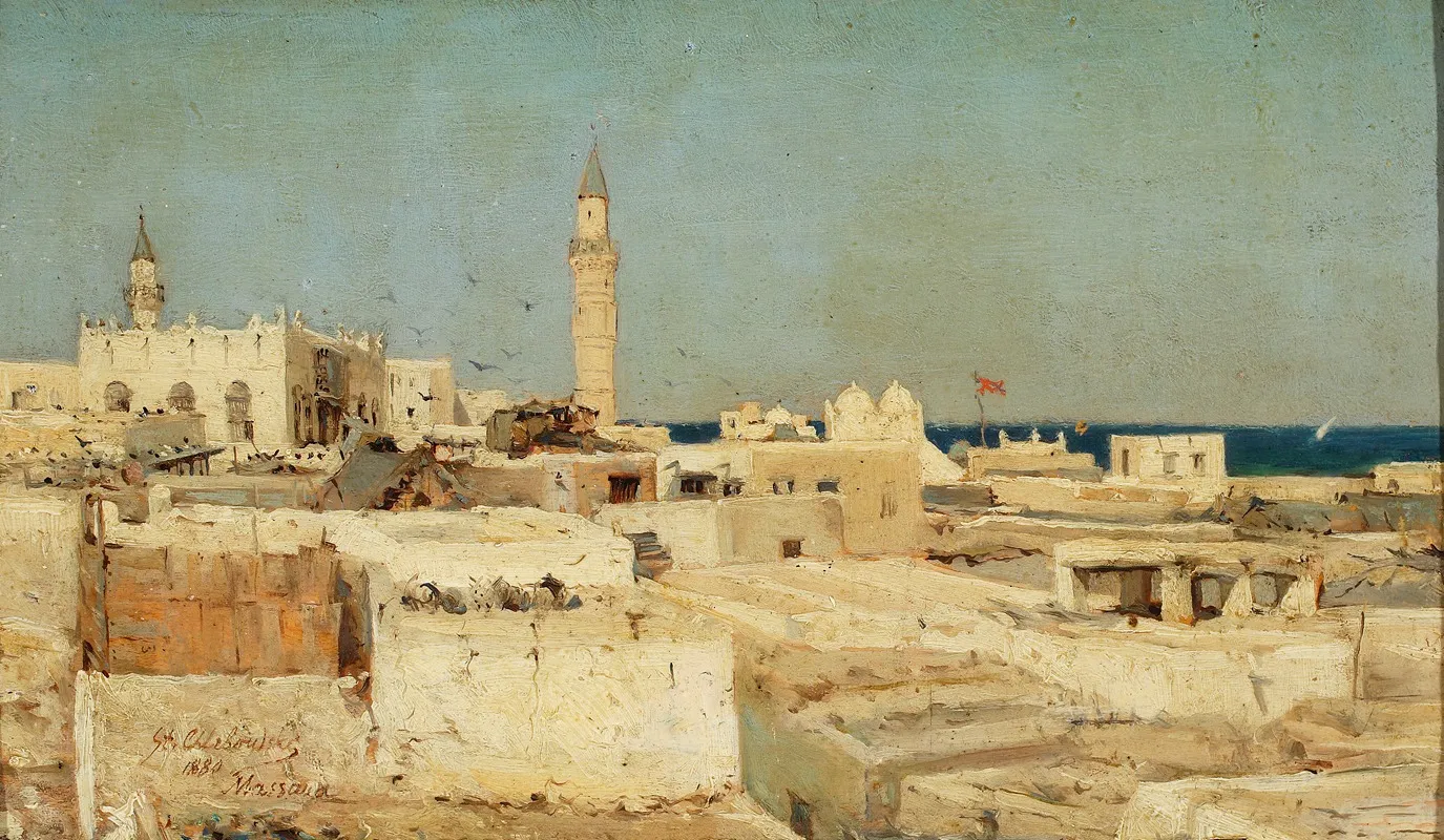 View Of Massawa by Stanisław Chlebowski - Canvas Print