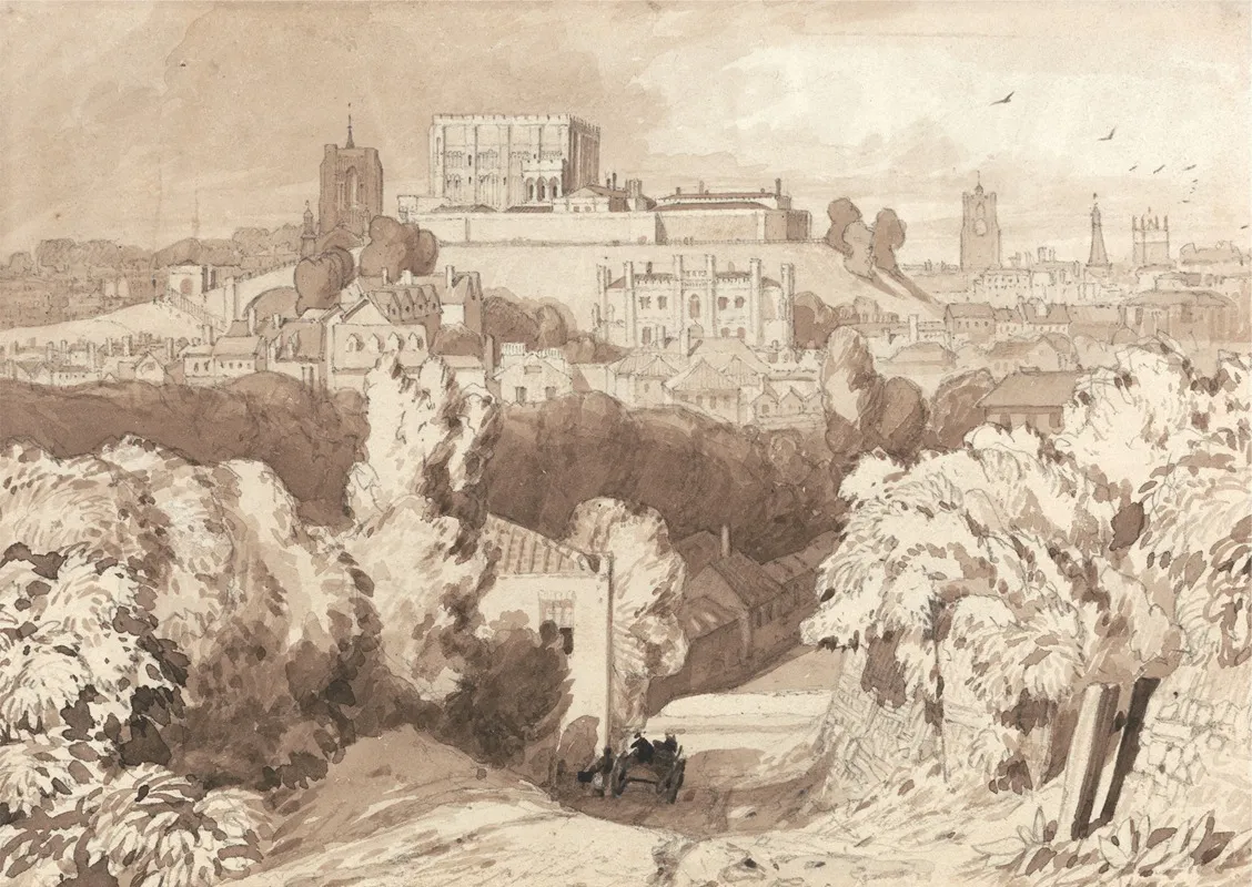 View Of Norwich by Miles Edmund Cotman - Canvas Print