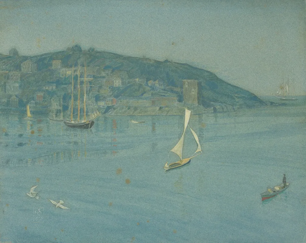 View Of Polruan Across The Fowey Estuary Cornwall