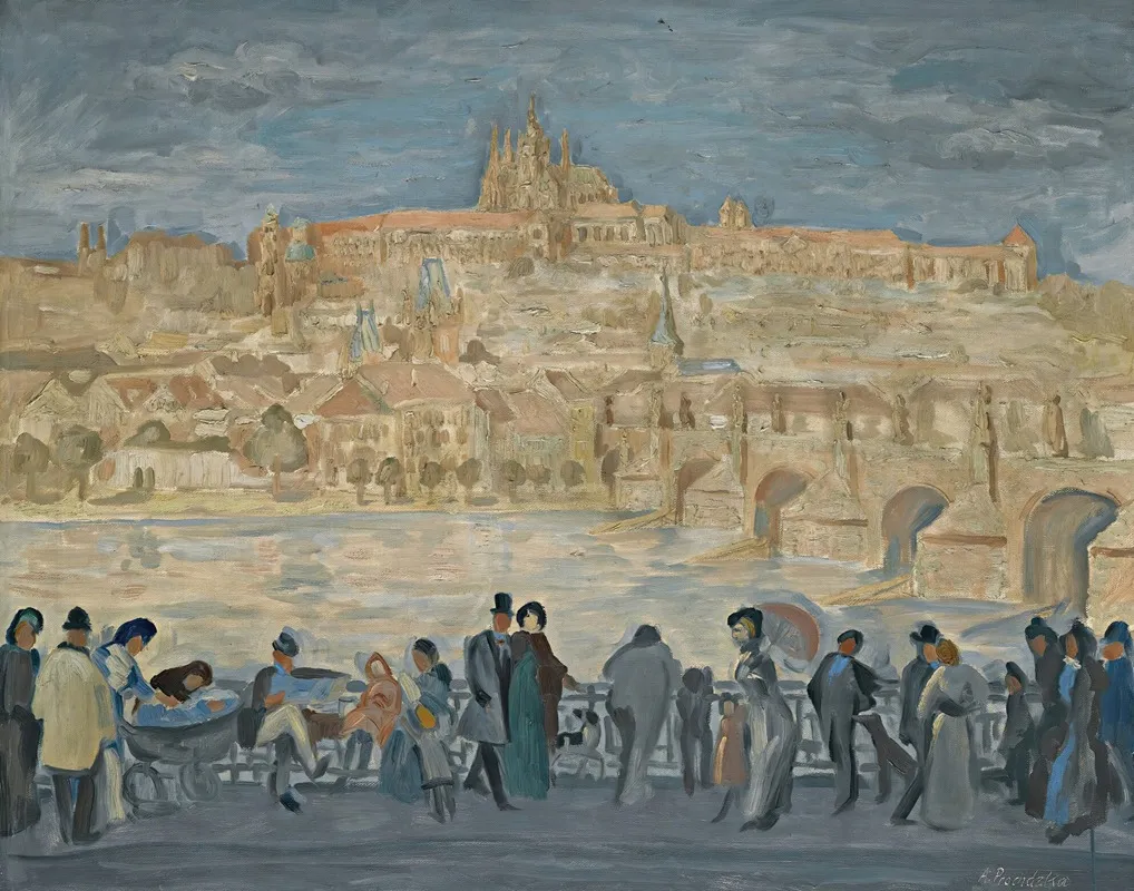View Of Prague Castle by Antonin Procházka - Canvas Print