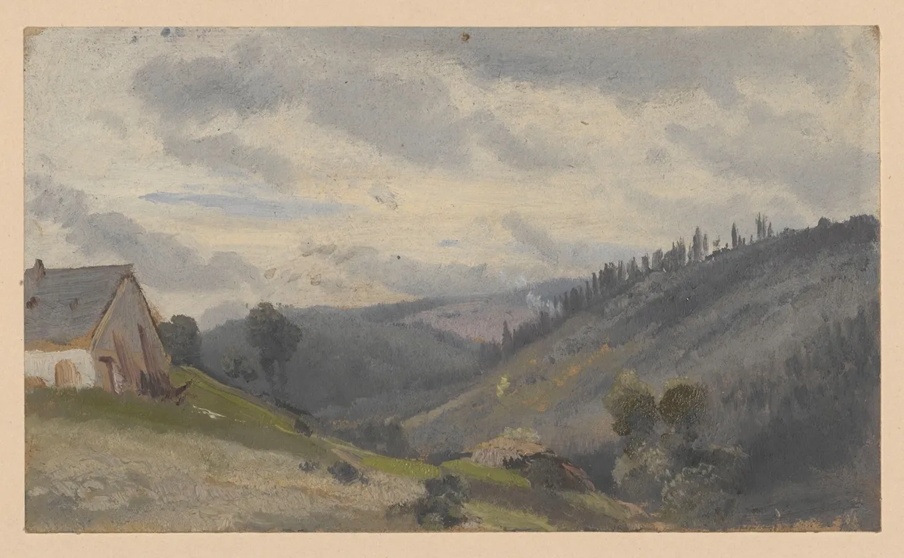 View Of Przesieka Behind A Barn On The Slope