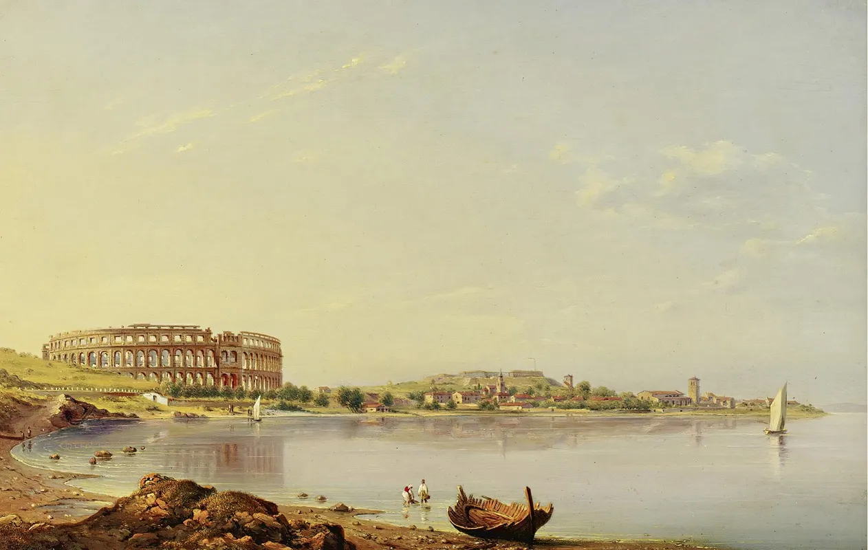 View Of Pula With The Roman Arena Istria