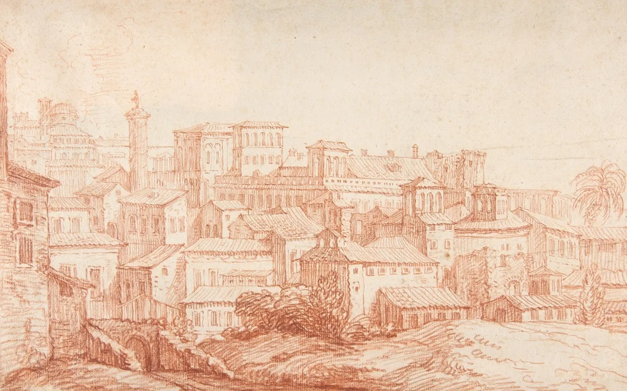 View Of Rome 5 by François Lemoyne - Canvas Print