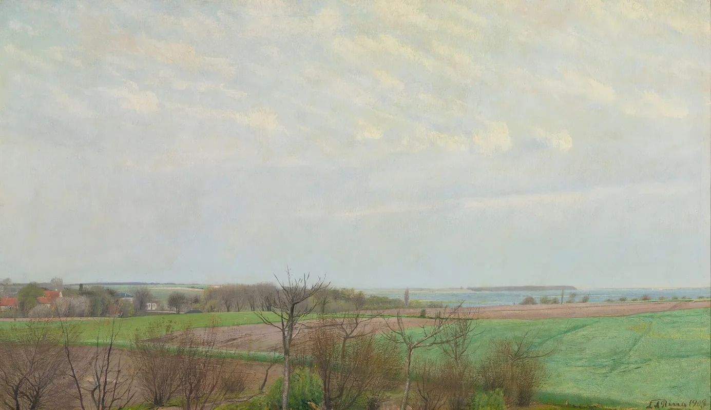 View Of Roskilde Fjord Early Spring