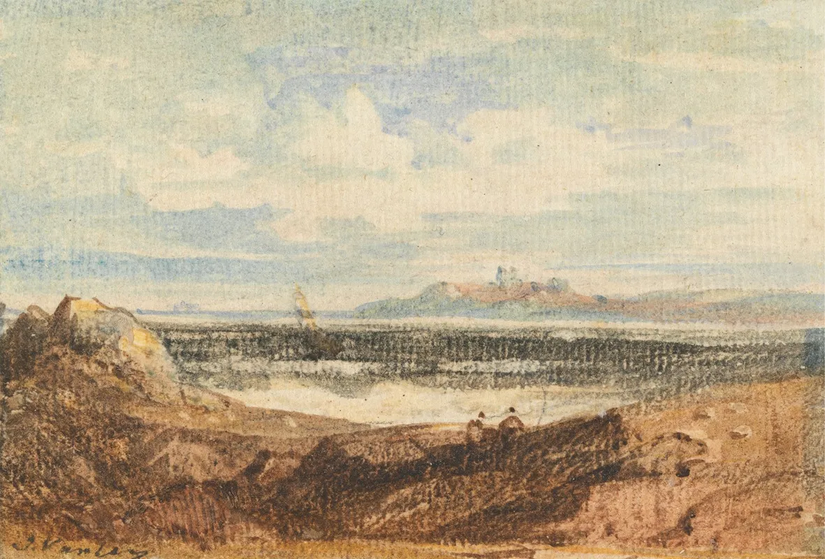 View Of Rugged Coastline Bamburgh Northumberland