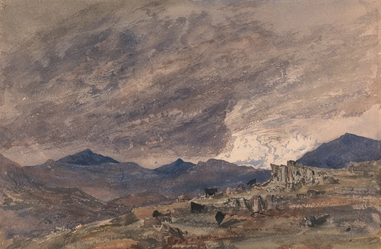 View Of Snowdon With A Stormy Sky