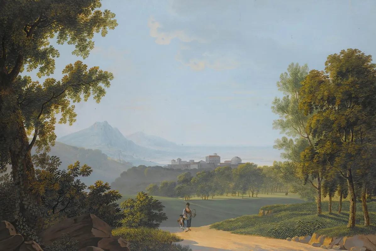 View Of St Vito Schaffhausen by Johann Heinrich Bleuler - Canvas Print