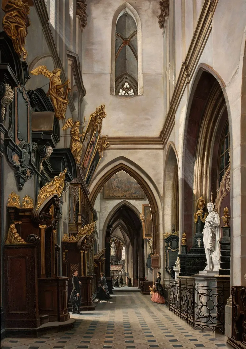 View Of The Aisle In The Wawel Cathedral