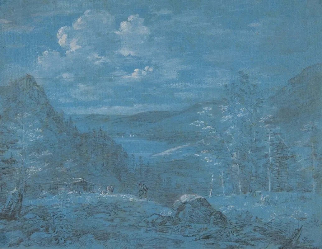 View Of The Ankl Alpe And The Schliersee