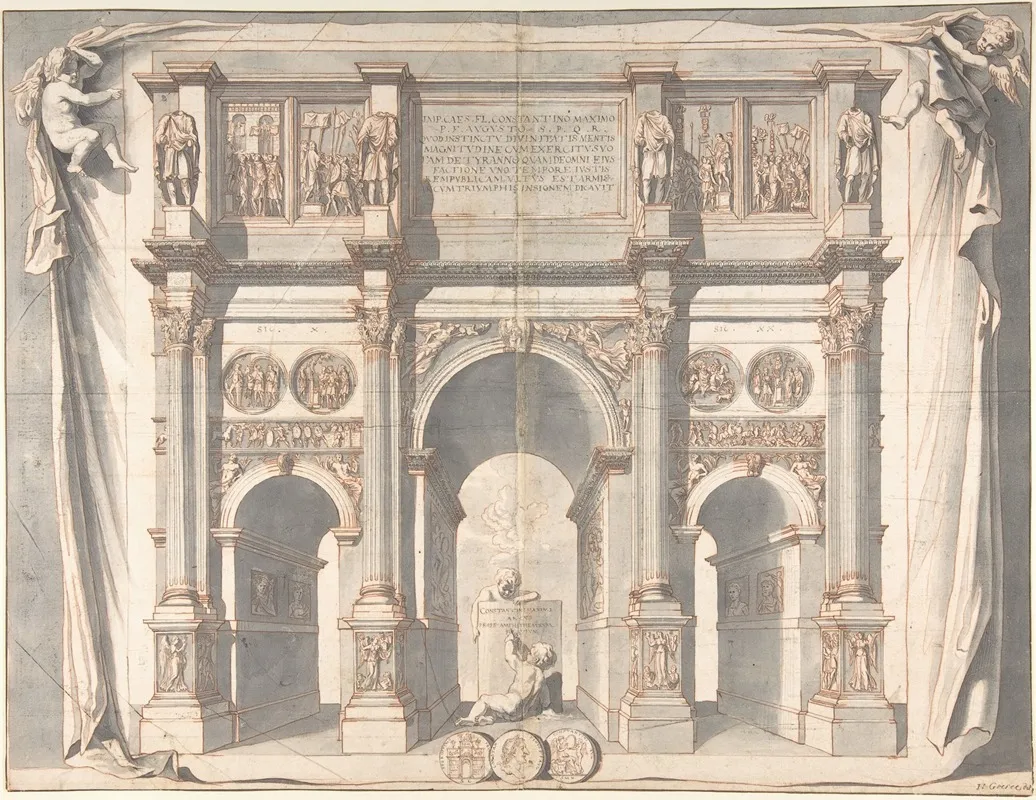 View Of The Arch Of Constantine by Jan Goeree - Canvas Print
