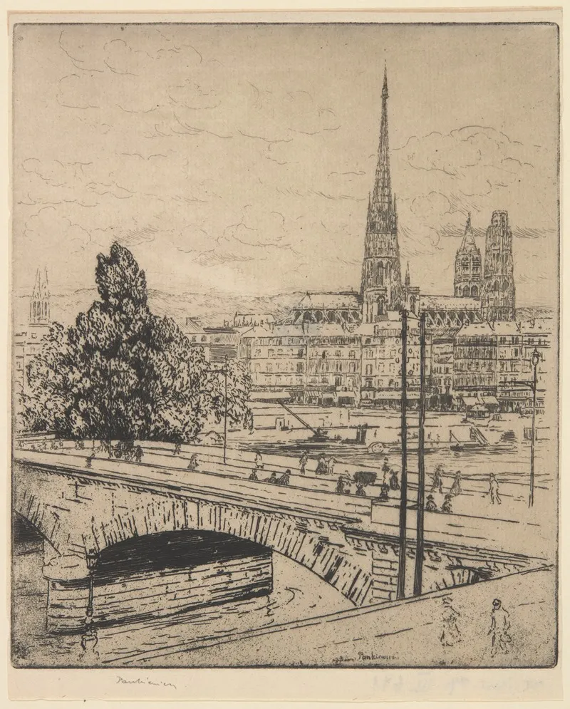 View Of The Cathedral In Rouen