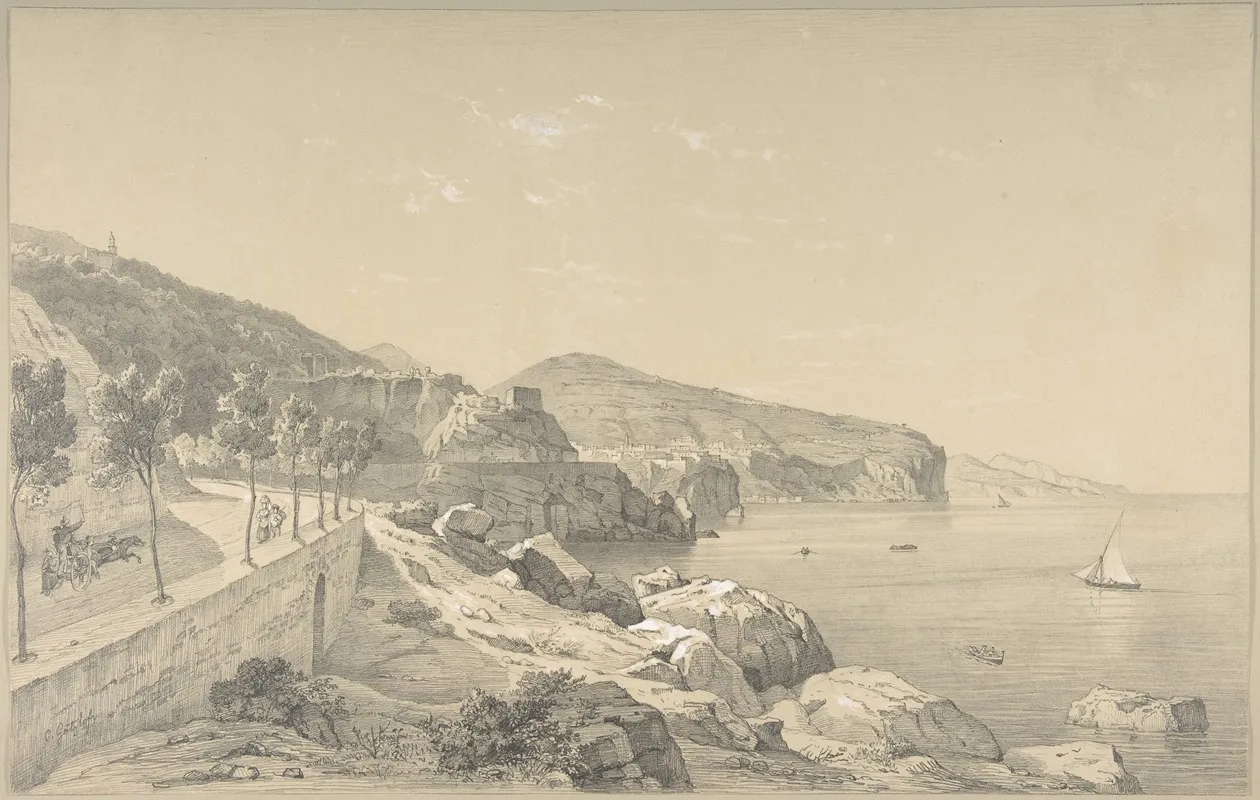 View Of The Coast Of Sorrento Near Vico