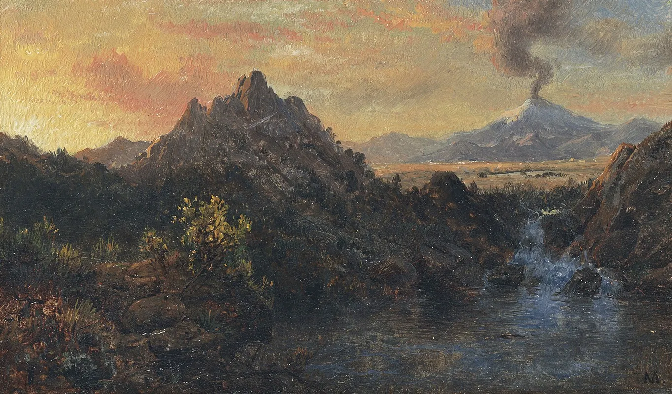 View Of The Cordilleras Near Cotopaxi by Louis Remy Mignot - Canvas Print