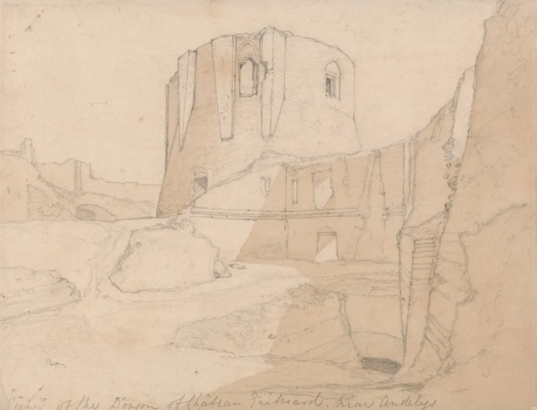 View Of The Donjon Of Chateau Gaillard Near Andelys Normandy