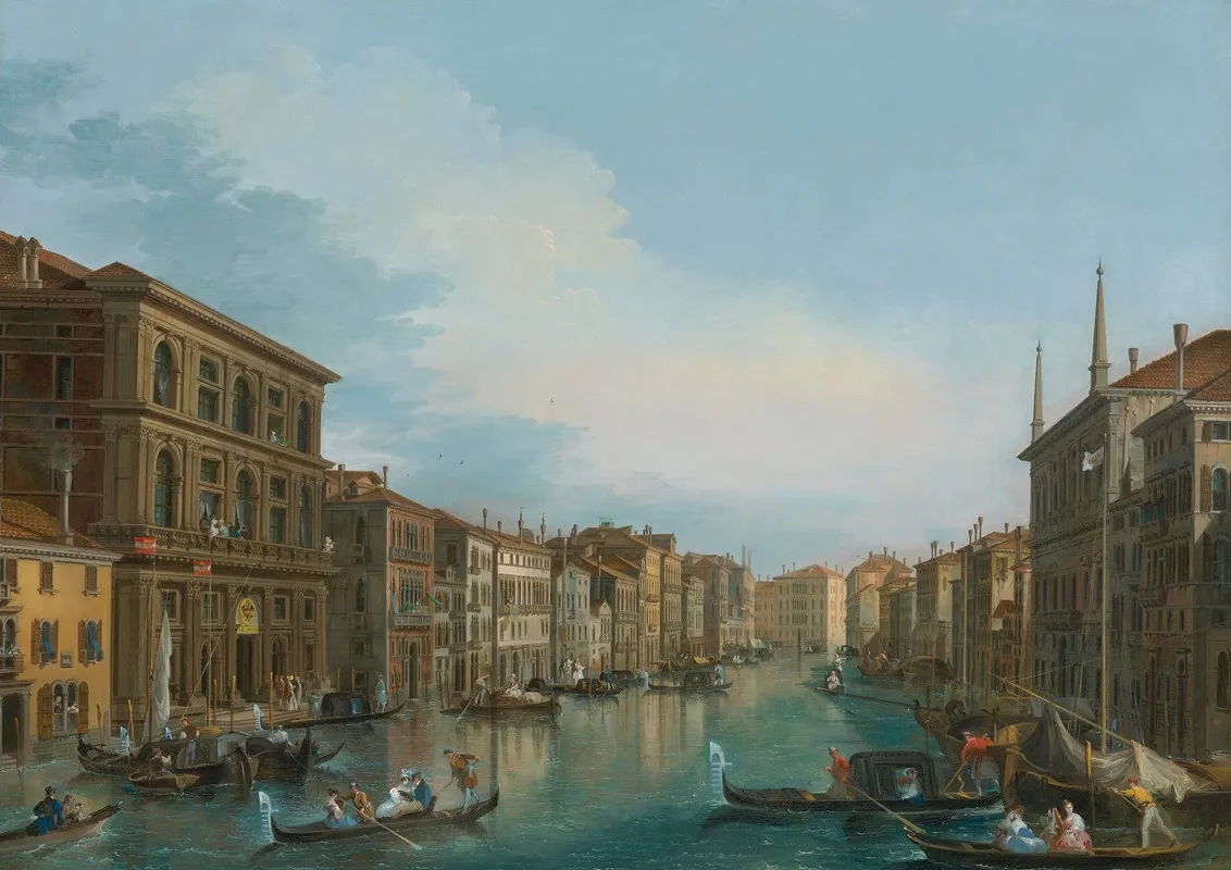 View Of The Grand Canal From The Palazzo Grimani by Giuseppe Bernardino Bison - Canvas Print