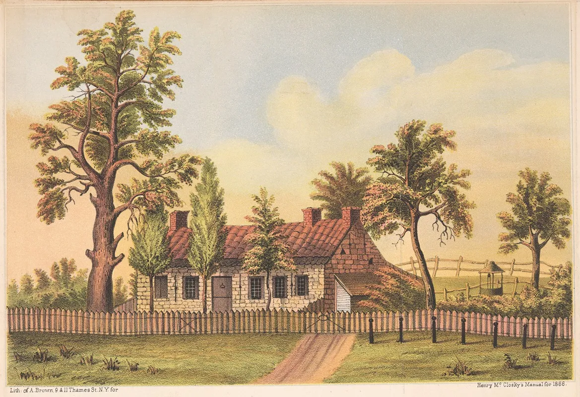 View Of The House In New Utrecht L I In Which Gen Nathanial Woodhull Died Of His Wounds In 1776