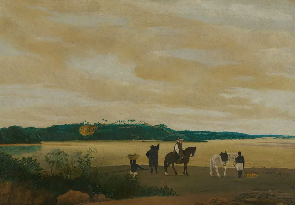 View Of The Island Of Itamaraca Brazil by Frans Post - Canvas Print