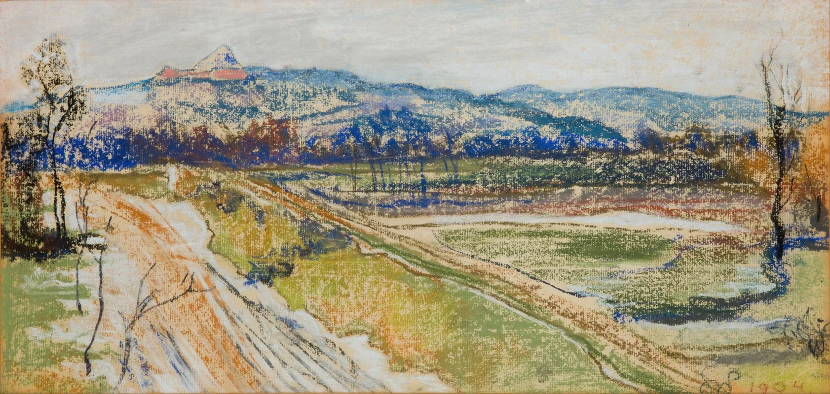 View Of The Kosciuszko Mound In Krakow From The Window In The Artists Studio