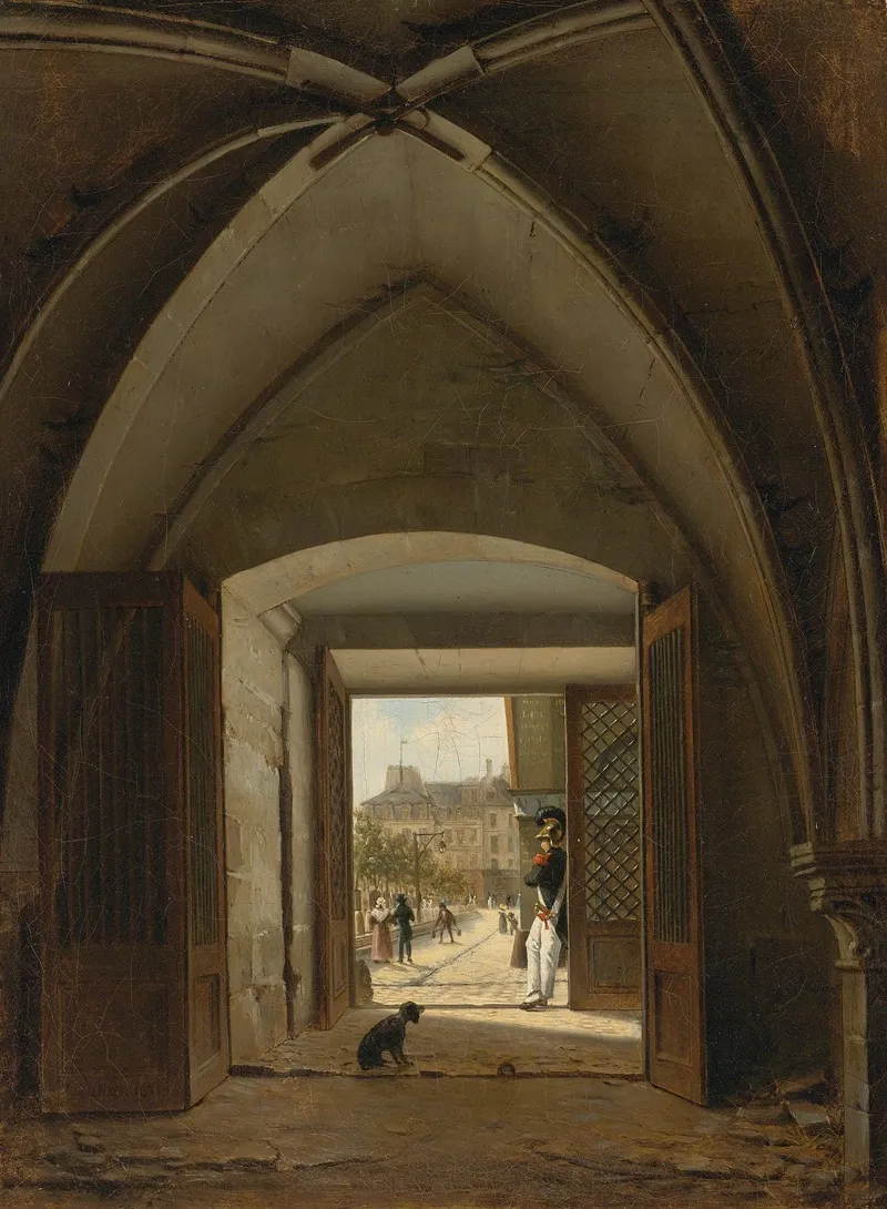 View Of The Maison Bellechasse Rue Saint Dominique Paris by Etienne Bouhot - Canvas Print