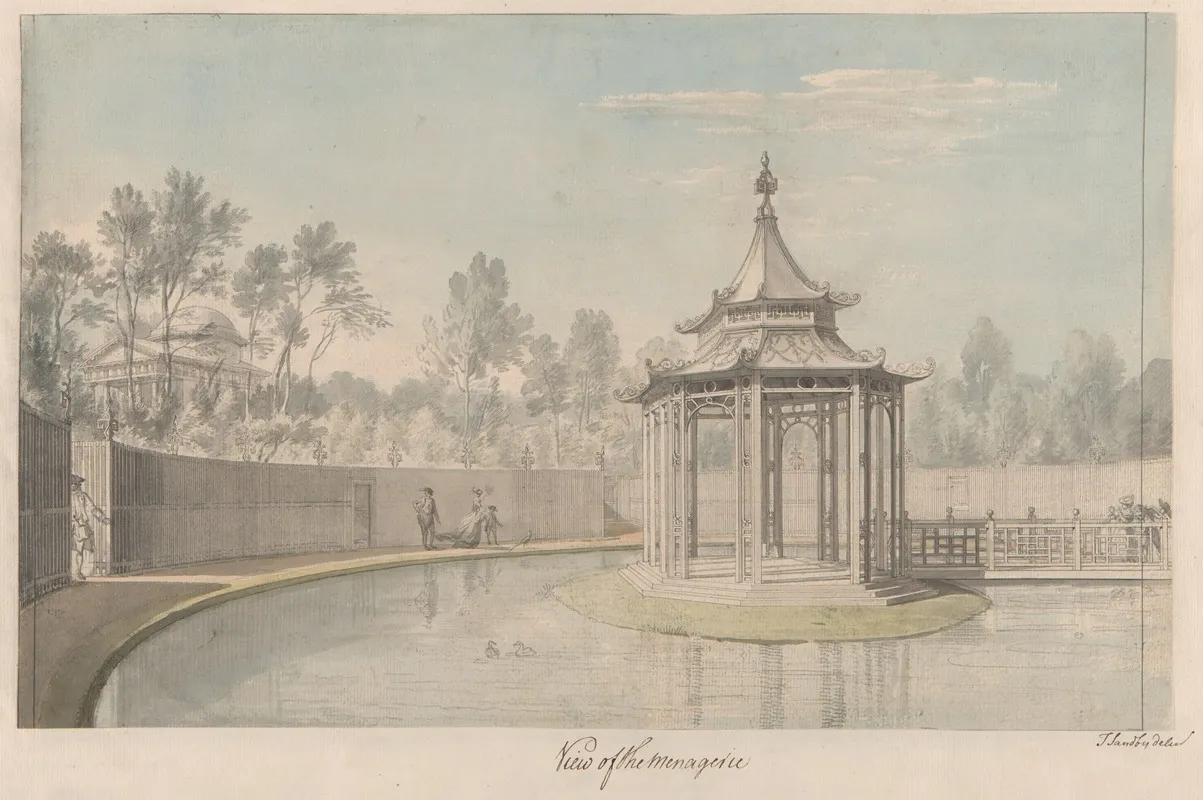 View Of The Menagerie At Kew by Thomas Sandby - Canvas Print
