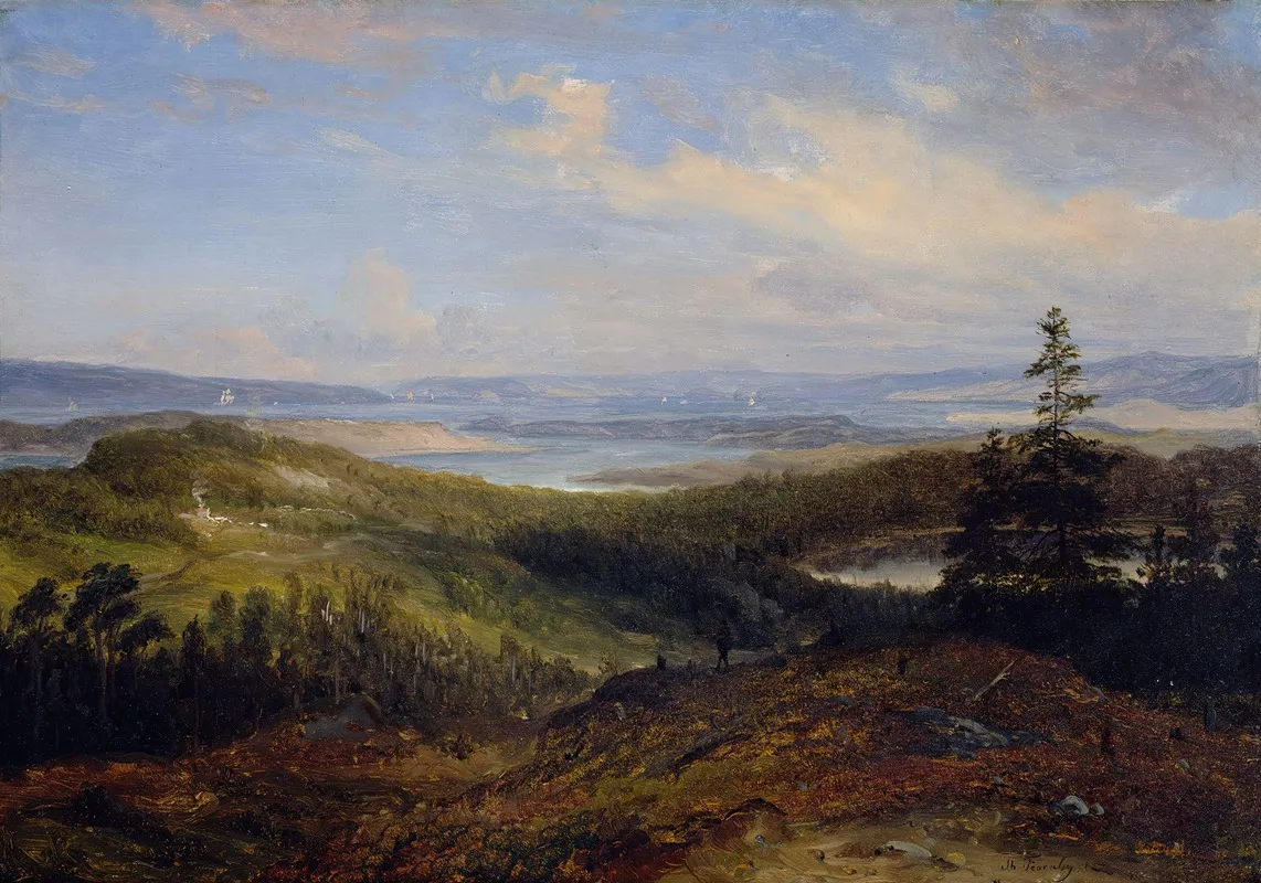 View Of The Oslofjord by Thomas Fearnley - Canvas Print