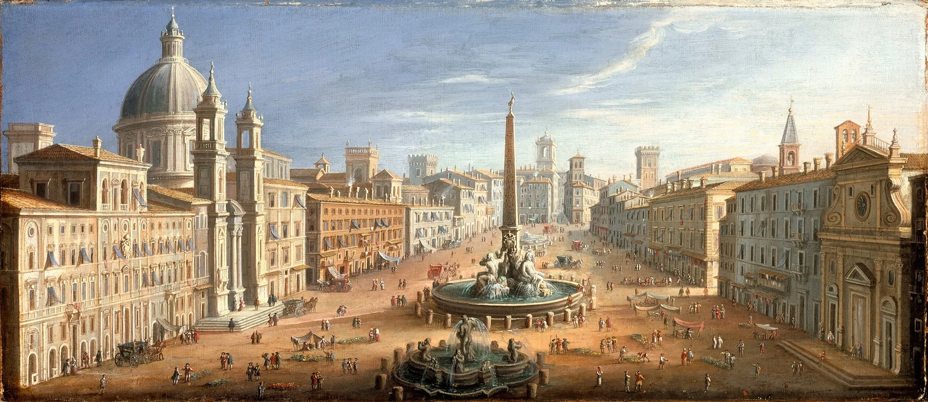 View Of The Piazza Navona Rome