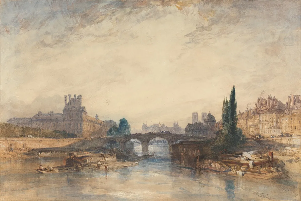 View Of The Pont Royal by William Callow - Canvas Print