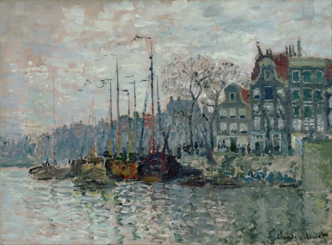 View Of The Prins Hendrikkade And The Kromme Waal In Amsterdam