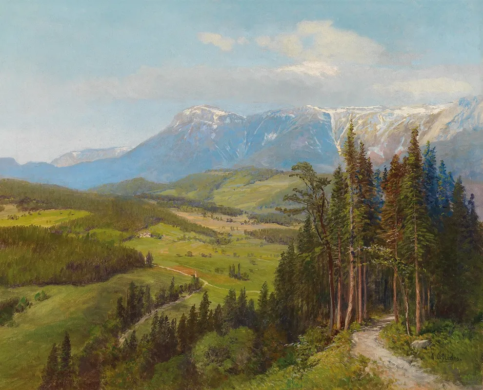 View Of The Rax Region by Konrad Petrides - Canvas Print