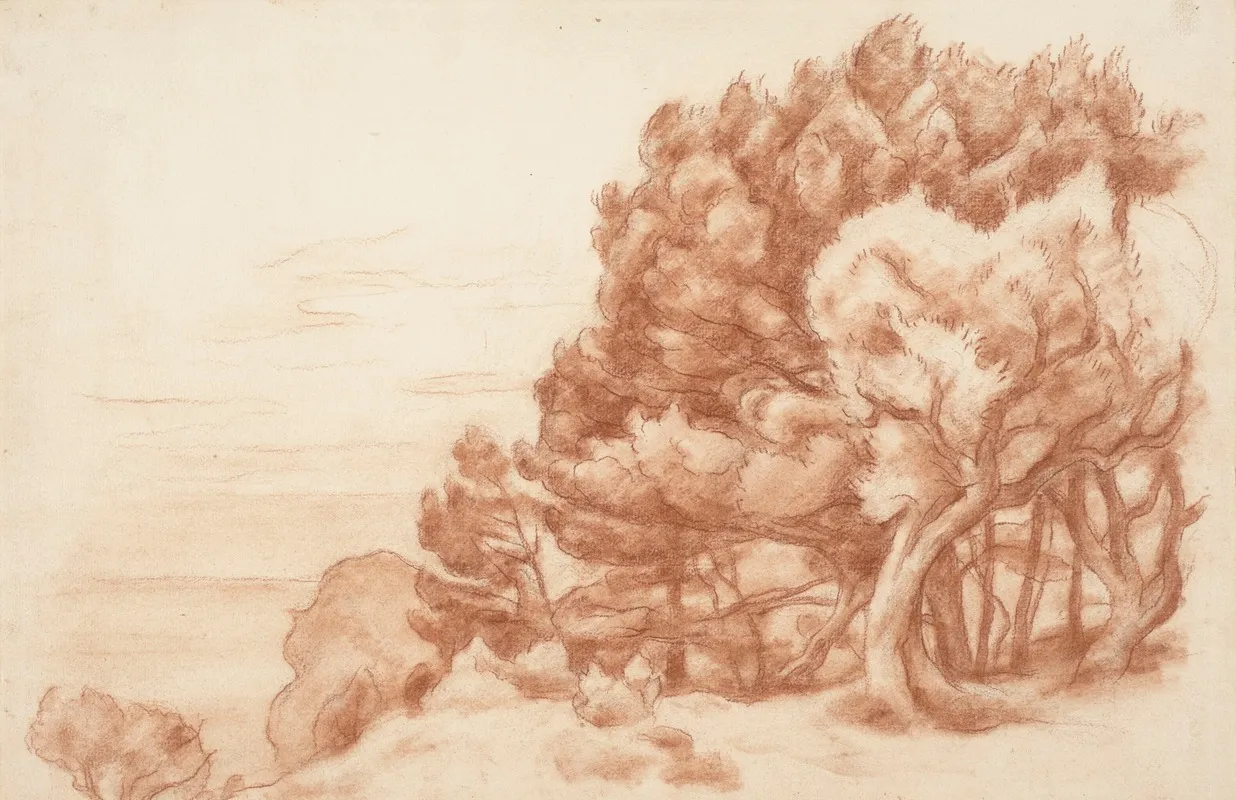 View Of The Sea In La Ciotat Study For A Painting by Józef Pankiewicz - Canvas Print