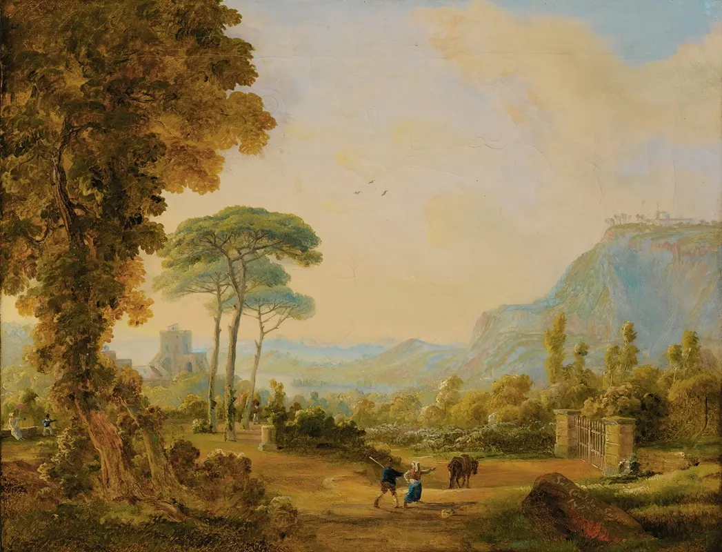 View Of The Suburbs Of Pausilippo by Salvatore Candido - Canvas Print