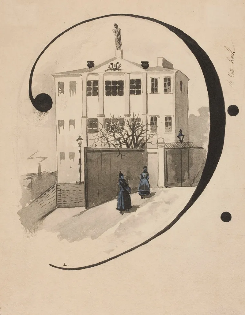 View Of The Warsaw Institute Of Music Incorporated Into The Bass Clef Symbol Initial