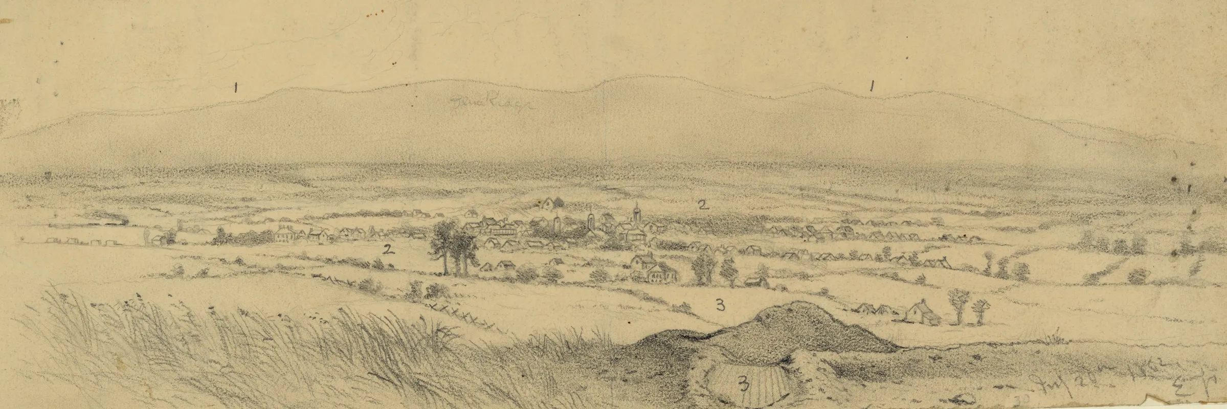 View Of Winchester Va From Fort On The Hill N E Of The Town