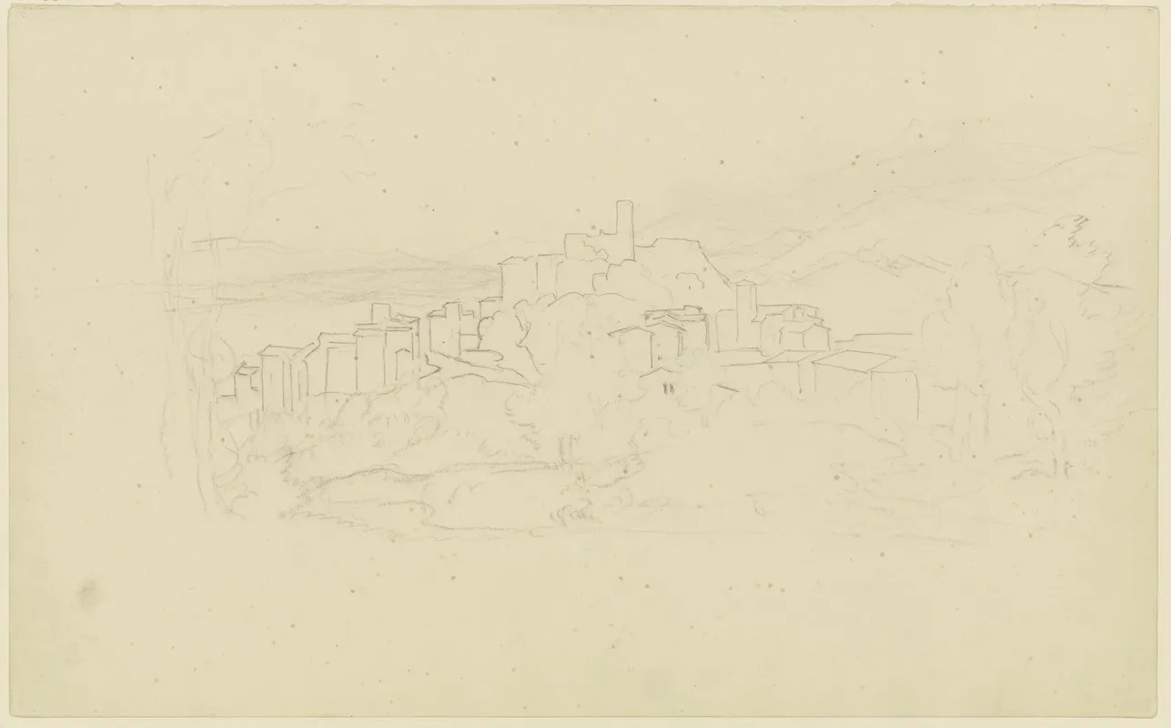 View On Olevano by August Lucas - Canvas Print