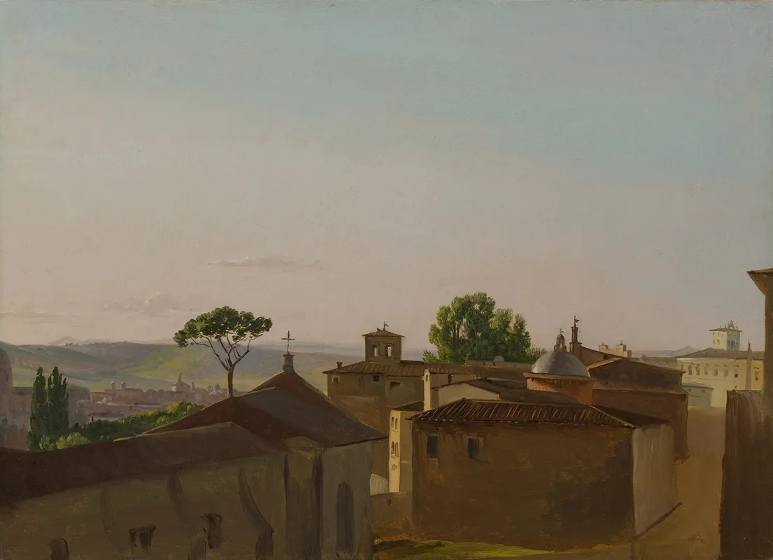 View On The Quirinal Hill Rome by Simon Denis - Canvas Print