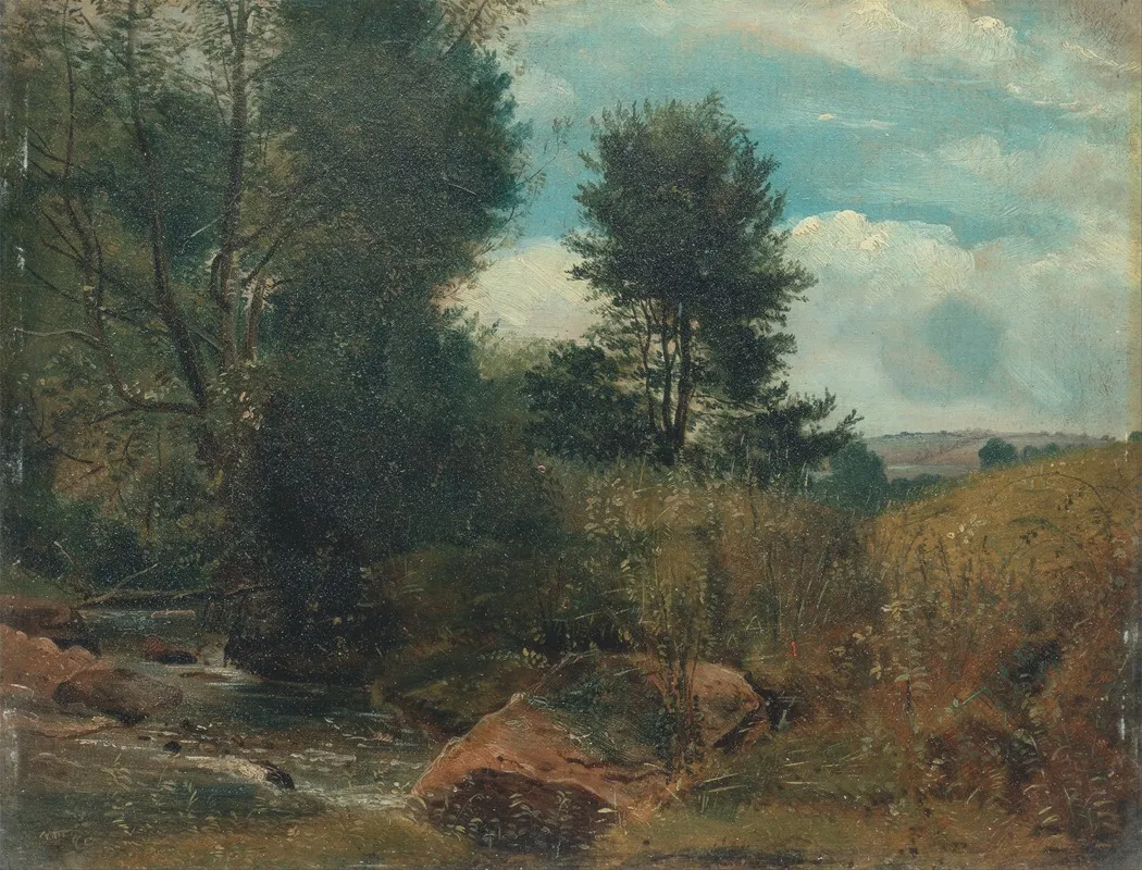 View On The River Sid Near Sidmouth by Lionel Constable - Canvas Print