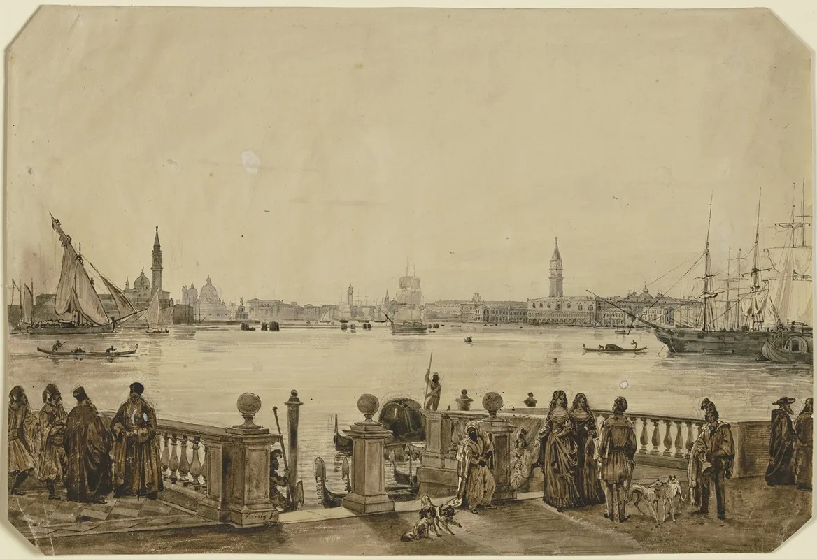 View On Venice 2 by Friedrich von Nerly - Canvas Print