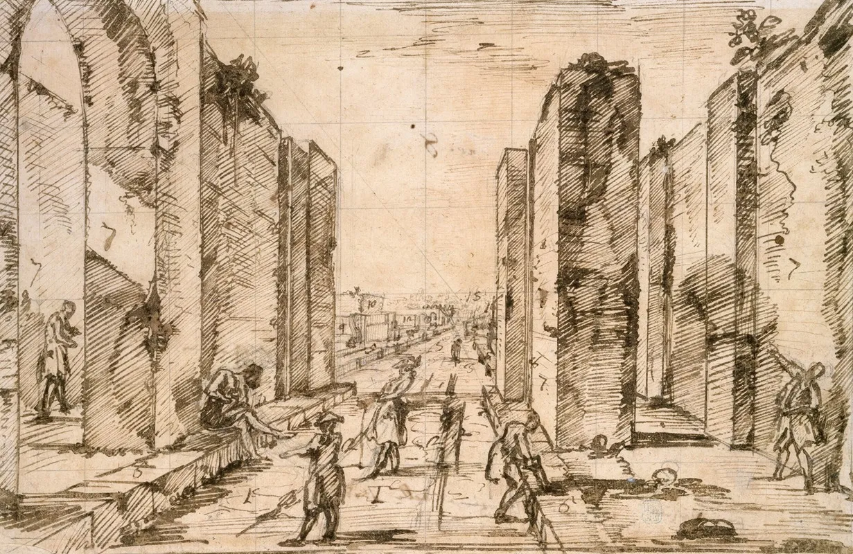 View Through The Herculaneum Gate Pompeii